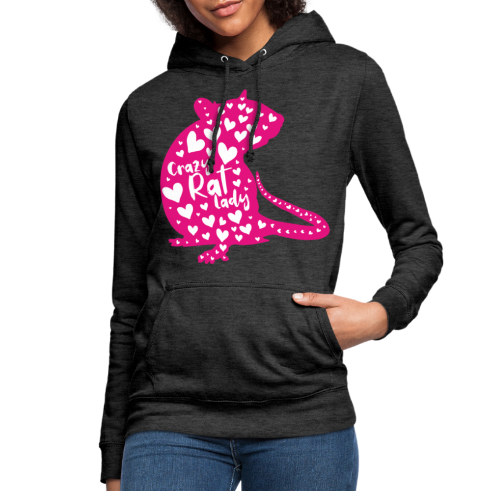 Crazy Rat Lady | Frauen Hoodie - Anthrazit