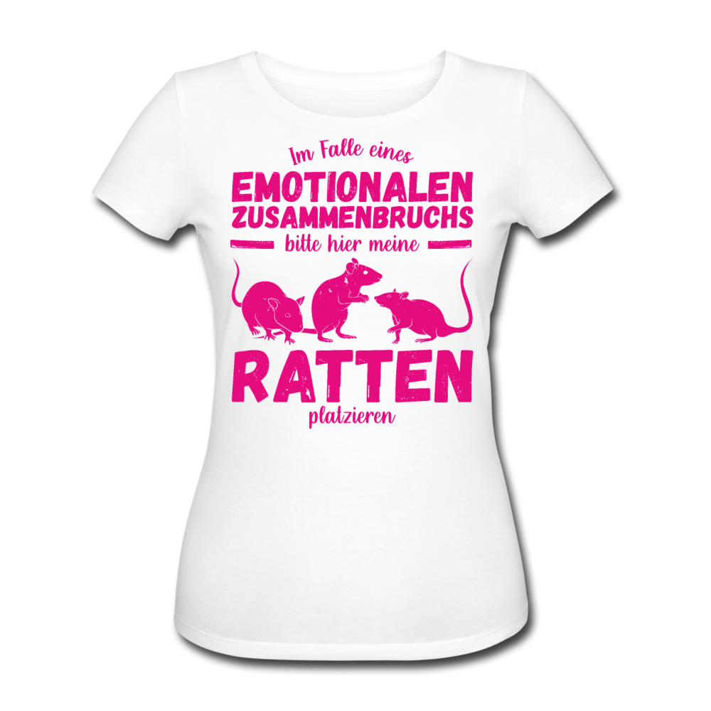 Emotionaler Zusammenbruch Ratten | Frauen Bio-T-Shirt - Weiß