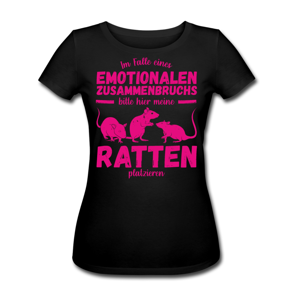 Emotionaler Zusammenbruch Ratten | Frauen Bio-T-Shirt - Schwarz