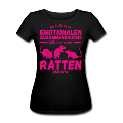 Emotionaler Zusammenbruch Ratten | Frauen Bio-T-Shirt - Schwarz