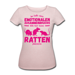 Emotionaler Zusammenbruch Ratten | Frauen Bio-T-Shirt - Rosa-Creme meliert