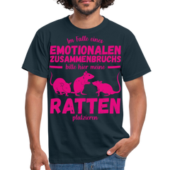 Emotionaler Zusammenbruch Ratten | Men's T-Shirt - Navy