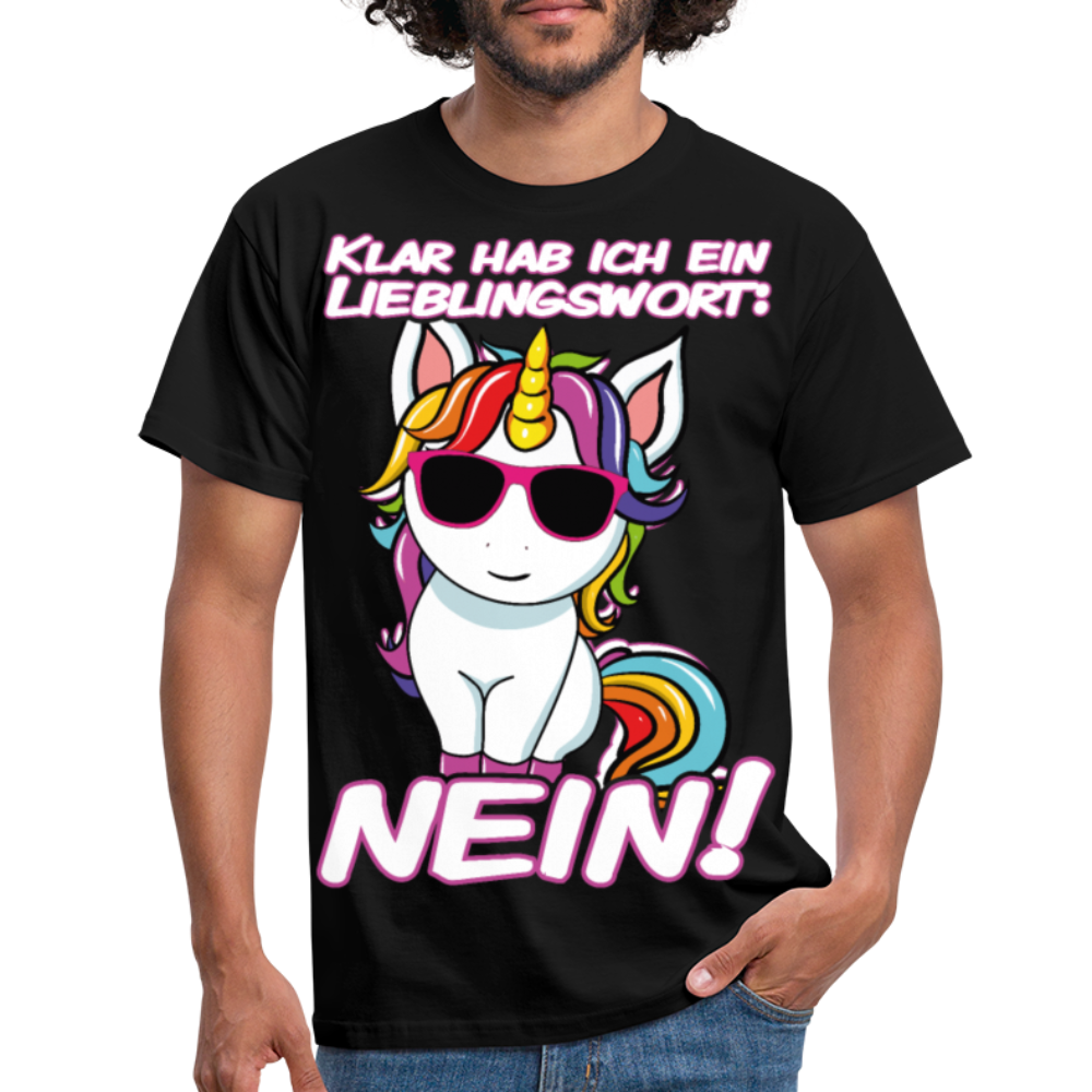 Lieblingswort Nein! | Männer T-Shirt - Schwarz