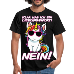 Lieblingswort Nein! | Männer T-Shirt - Schwarz