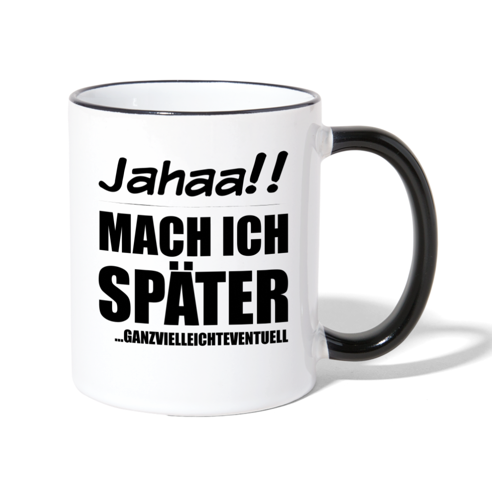 Frecher Teenager Spruch Kaffeetasse | Lustige Sprüche Kaffeebecher für Freche Mädchen und Jungs | Teenager Kinder | Faulenzer Trödler Tasse - Weiß/Schwarz