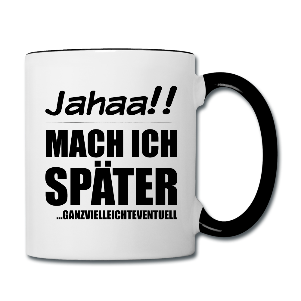 Frecher Teenager Spruch Kaffeetasse | Lustige Sprüche Kaffeebecher für Freche Mädchen und Jungs | Teenager Kinder | Faulenzer Trödler Tasse - Weiß/Schwarz