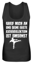 Kampfsportlektion ist umsonst! | Frauen Tank Top in Black in Größe S