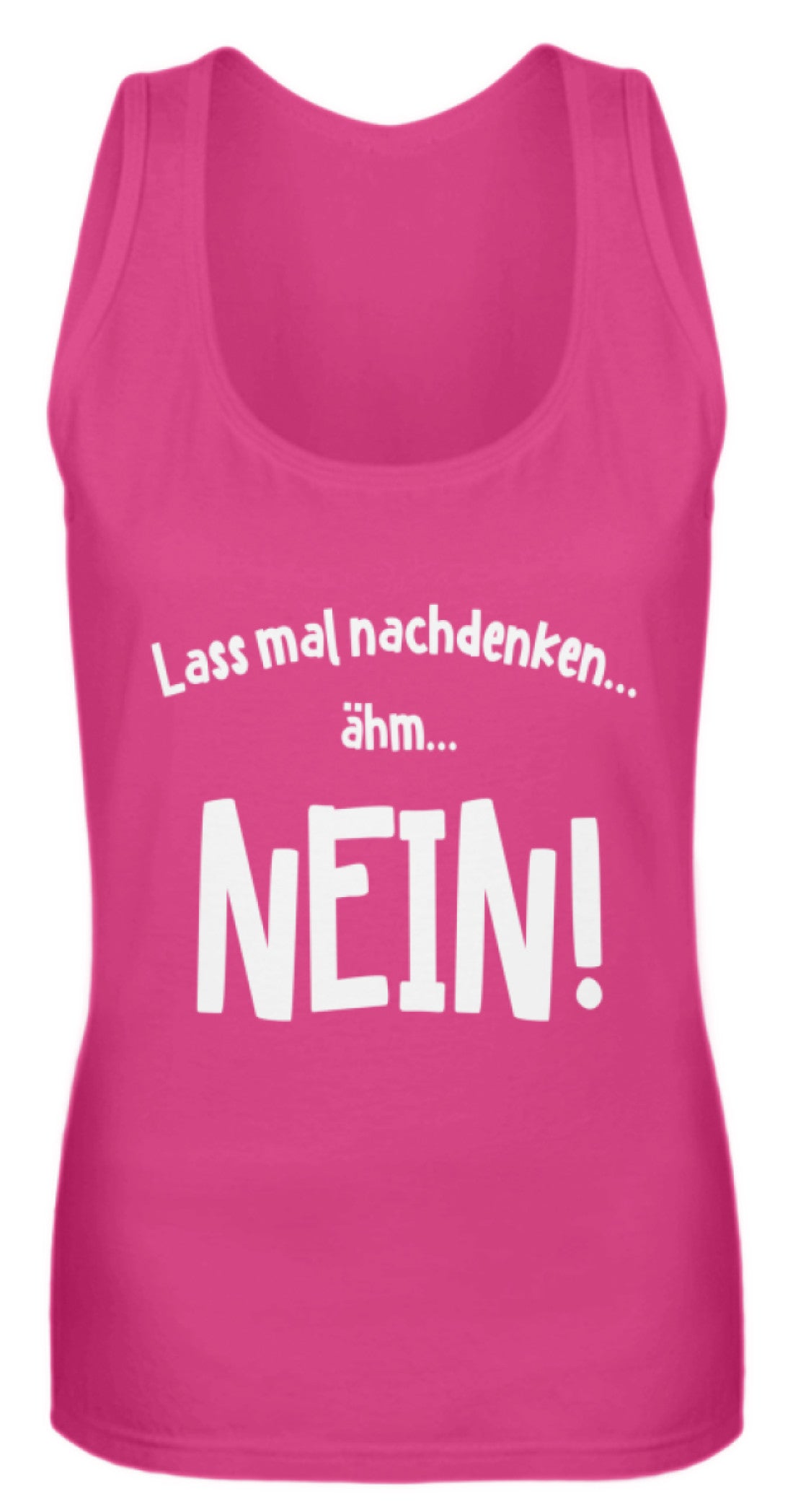 Zeigt lass mal nachdenken cooler spruch frauen tanktop in Farbe Black
