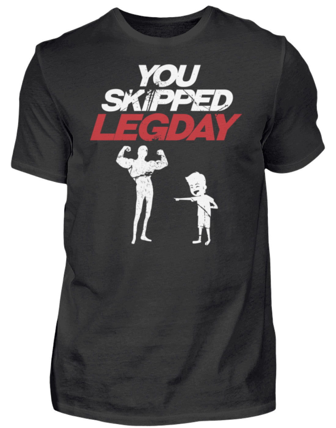 You Skipped Legday | Lustiger Spruch Discopumper | Herren T-Shirt | Bodybuilding | Workouts in Black in Größe S