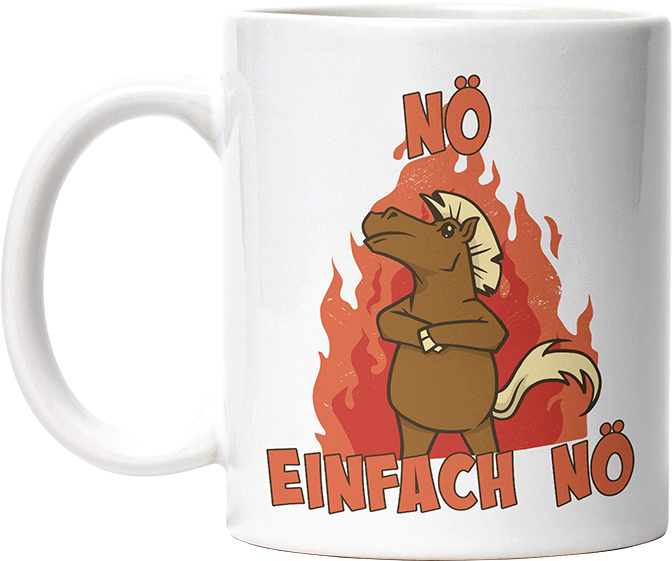 Nö Einfach Nö Pferd Lustige Kaffeetassee online kaufen Geschenkidee