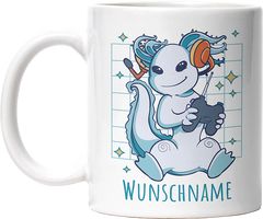Axolotl Gamer Personalisierbar Name Lustige Kaffeetassee online kaufen Geschenkidee
