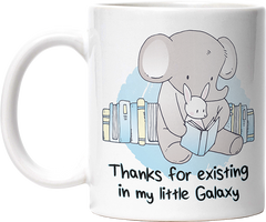 Thanks for existing in my little Galaxy Elefant Hase Lustige Kaffeetassee online kaufen Geschenkidee