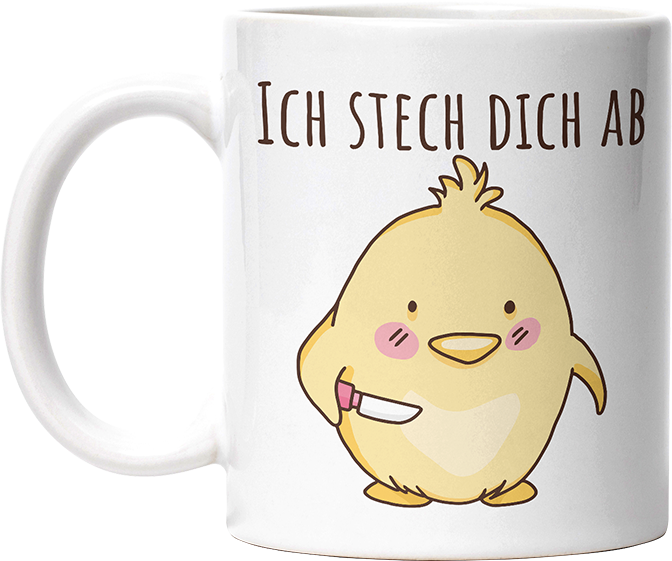 Ich stech dich ab Hühnchen Lustige Kaffeetassee online kaufen Geschenkidee