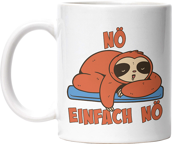 Nö Einfach Nö Faultier 3 Lustige Kaffeetassee online kaufen Geschenkidee