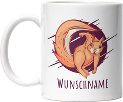 Eichhörnchen Personalisierbar Name 2 Lustige Kaffeetassee online kaufen Geschenkidee