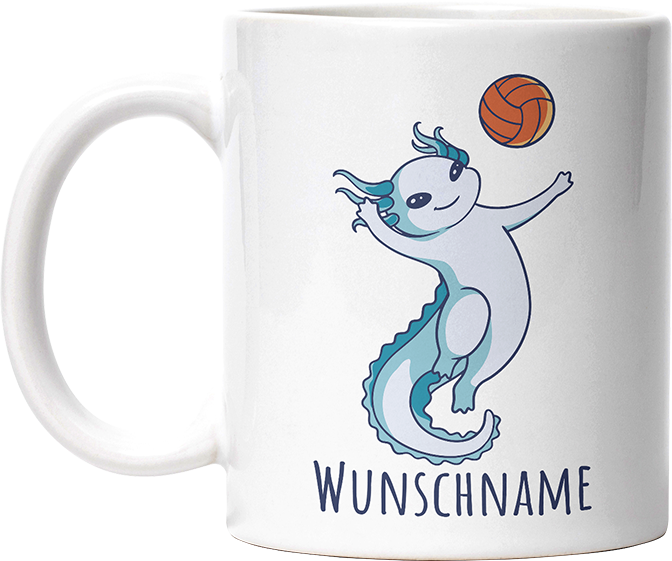 Axolotl Volleyball Kaffee Personalisierbar Name Lustige Kaffeetassee online kaufen Geschenkidee