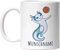 Axolotl Volleyball Kaffee Personalisierbar Name Lustige Kaffeetassee online kaufen Geschenkidee