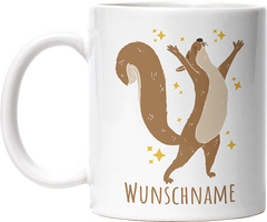 Eichhörnchen Personalisierbar Name 1 Lustige Kaffeetassee online kaufen Geschenkidee