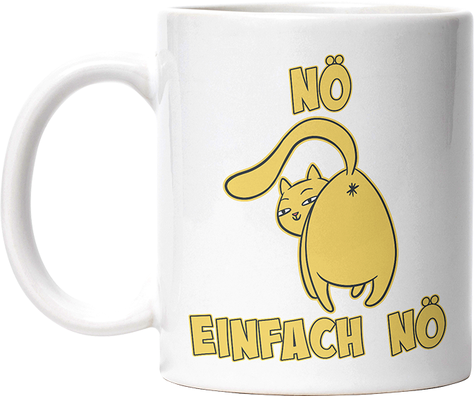 Nö Einfach Nö Katze zeigt Hintern 1 Lustige Kaffeetassee online kaufen Geschenkidee