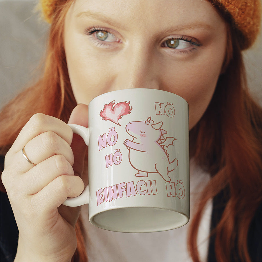 Nö Einfach Nö Drache Lustige Kaffeetassee online kaufen Geschenkidee