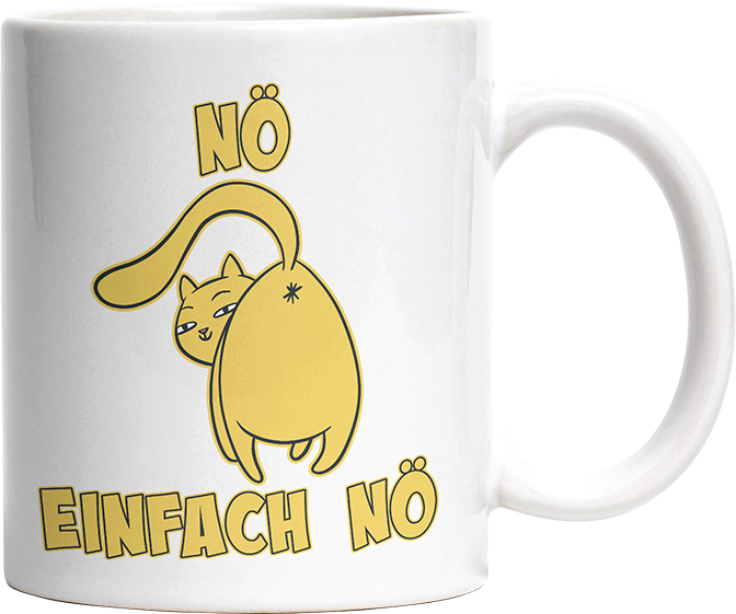 Nö Einfach Nö Katze zeigt Hintern 1 Witzige Tasse kaufen Geschenk