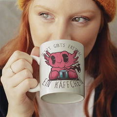 Jetzt gibts erstmal ein Käffchen Axolotl Lustige Kaffeetassee online kaufen Geschenkidee
