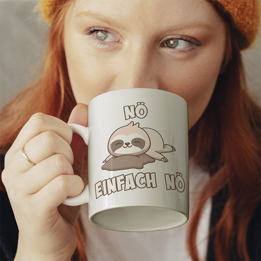 Nö Einfach Nö Faultier 2 Lustige Kaffeetassee online kaufen Geschenkidee