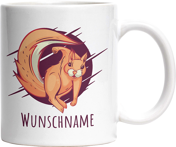 Eichhörnchen Personalisierbar Name 2 Witzige Tasse kaufen Geschenk