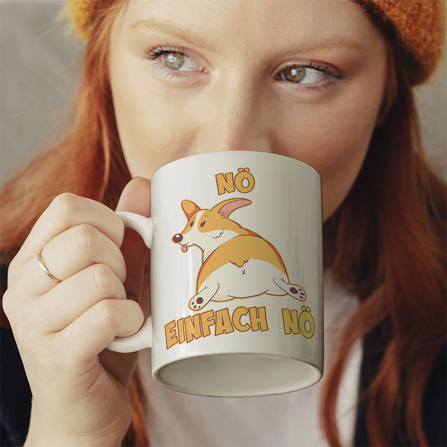 Nö Einfach Nö Corgi zeigt Hintern Lustige Kaffeetassee online kaufen Geschenkidee
