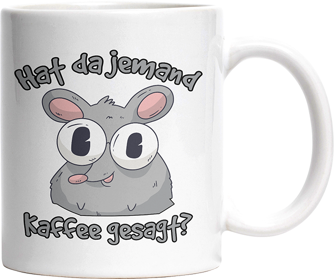 Hat da jemand Kaffee gesagt Ratte Witzige Tasse kaufen Geschenk