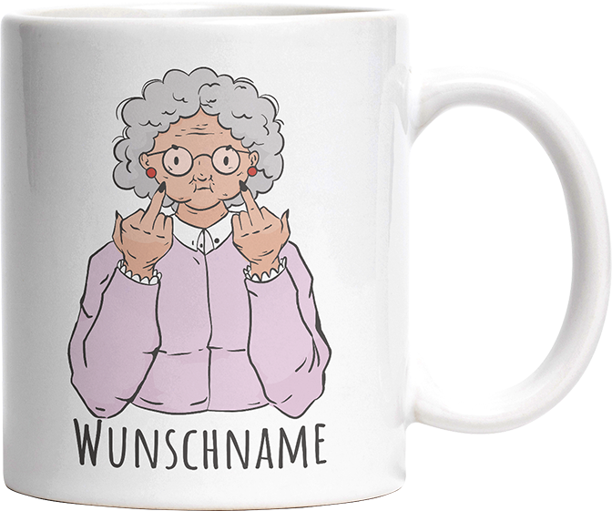 Alte Dame Kaffee Personalisierbar Name Witzige Tasse kaufen Geschenk