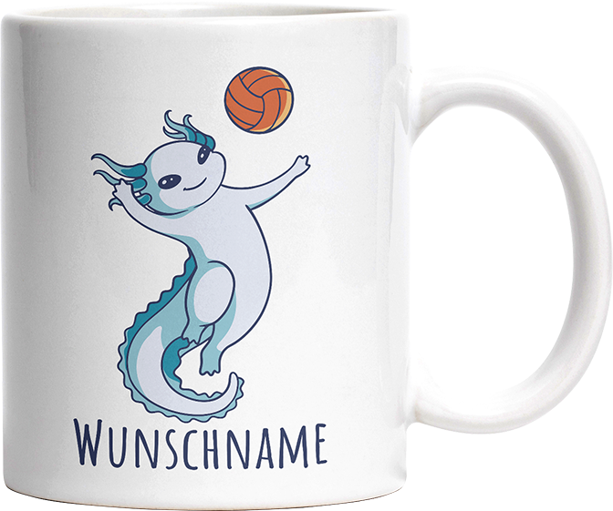 Axolotl Volleyball Kaffee Personalisierbar Name Witzige Tasse kaufen Geschenk