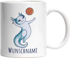 Axolotl Volleyball Kaffee Personalisierbar Name Witzige Tasse kaufen Geschenk