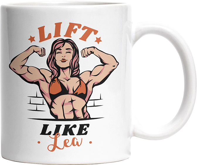 Lift Like Bodybuilderin Personalisierbar Name Witzige Tasse kaufen Geschenk