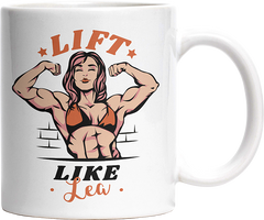 Lift Like Bodybuilderin Personalisierbar Name Witzige Tasse kaufen Geschenk