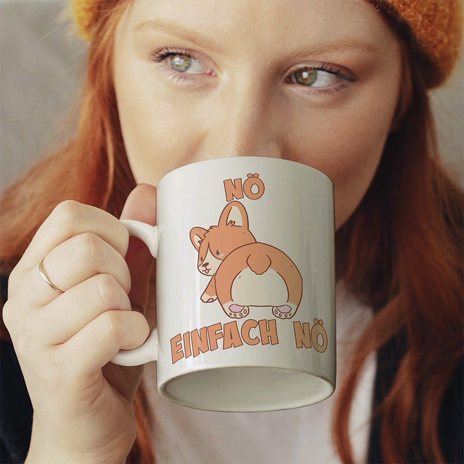 Nö Einfach Nö Corgi Lustige Kaffeetassee online kaufen Geschenkidee