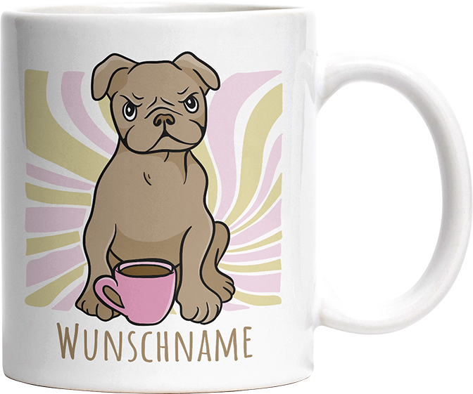 Bulldogge Personalisierbar Name Witzige Tasse kaufen Geschenk