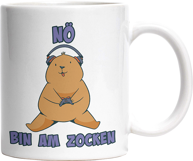 Bär Nö bin am zocken Witzige Tasse kaufen Geschenk