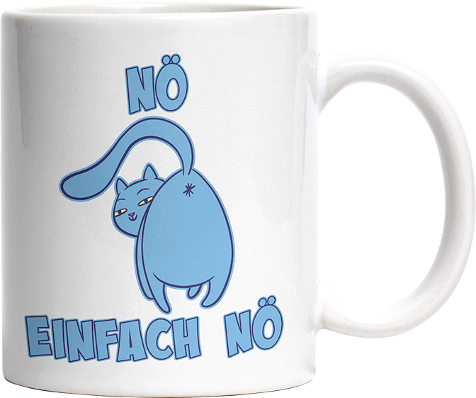 Nö Einfach Nö Katze zeigt Hintern 2 Witzige Tasse kaufen Geschenk
