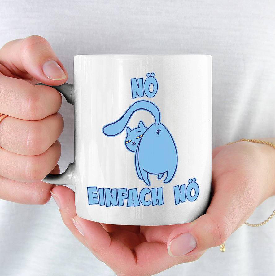 Nö Einfach Nö Katze zeigt Hintern 2 Lustige Kaffeetassee online kaufen Geschenkidee