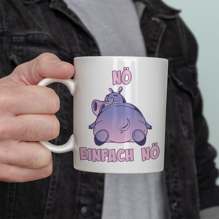 Nö Einfach Nö Flusspferd Lustige Kaffeetassee online kaufen Geschenkidee