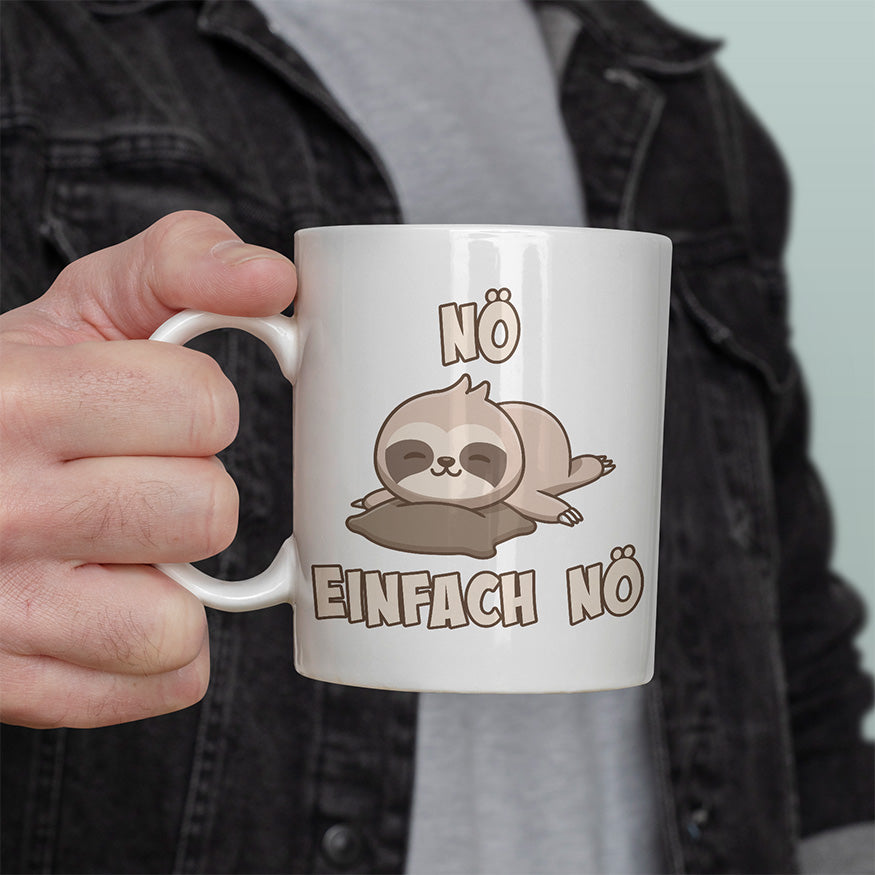 Nö Einfach Nö Faultier 2 Lustige Kaffeetassee online kaufen Geschenkidee