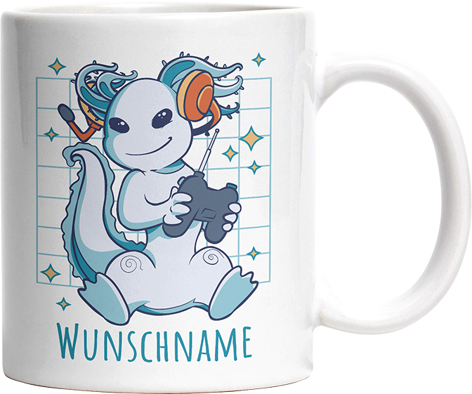 Axolotl Gamer Personalisierbar Name Witzige Tasse kaufen Geschenk