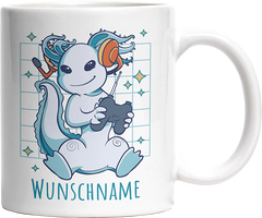 Axolotl Gamer Personalisierbar Name Witzige Tasse kaufen Geschenk