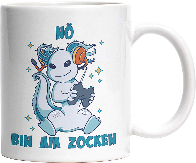 Axolotl Nö bin am zocken Witzige Tasse kaufen Geschenk