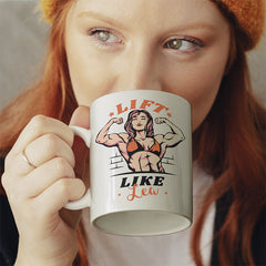Lift Like Bodybuilderin Personalisierbar Name Lustige Kaffeetassee online kaufen Geschenkidee