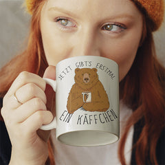 Jetzt gibts erstmal ein Käffchen Bär 3 Lustige Kaffeetassee online kaufen Geschenkidee