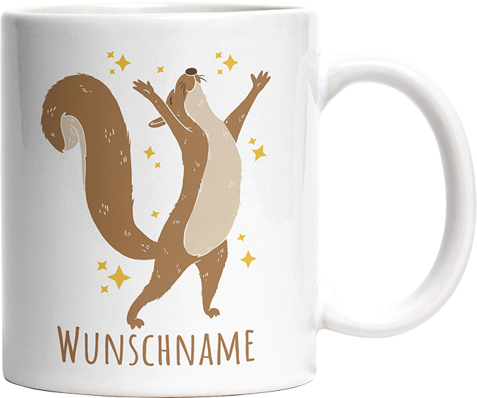 Eichhörnchen Personalisierbar Name 1 Witzige Tasse kaufen Geschenk