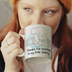 Thanks for existing in my little Galaxy Elefant Hase Lustige Kaffeetassee online kaufen Geschenkidee