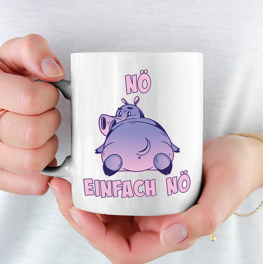 Nö Einfach Nö Flusspferd Lustige Kaffeetassee online kaufen Geschenkidee